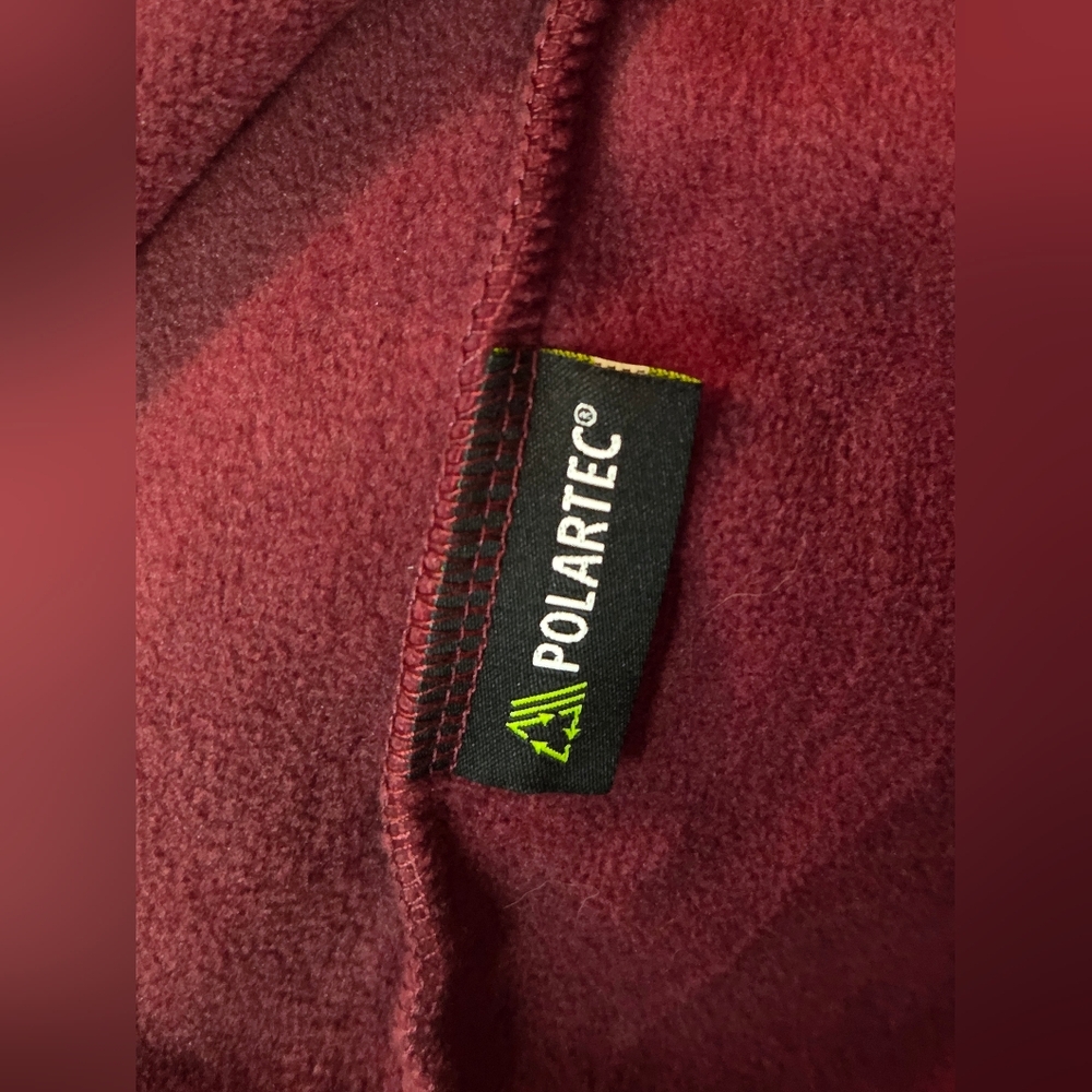 Men's XL All In Motion Polartec Fleece Jacket Coat NWT Burgundy - Picture 8 of 11